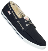 Penguin Navy Canvas Boat Shoes
