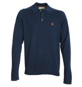 Peacoat Knitted Polo Shirt