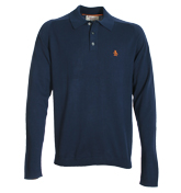 Penguin Peacoat Knitted Polo Shirt