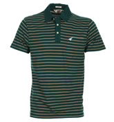 Penguin Pine Green Stripe Polo Shirt