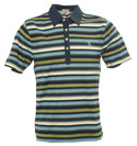 Penguin Pipeline Blue Stripe Polo Shirt