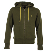 Penguin Rifle Green Full Zip Hooded Sweatshirt