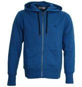 Snorkel Blue Full Zip Hooded Sweatshirt