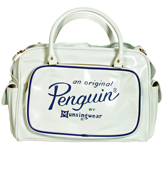 Penguin White and Blue Holdall Bag