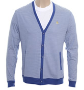 Penguin White and Blue Stripe Cardigan