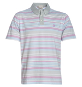 Penguin White Stripe Jersey Polo Shirt