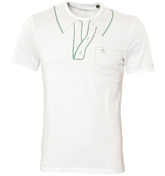 White T-Shirt with Green Design
