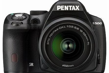 Pentax K-500 DSLR Camera with DAL 18-55mm Lens Kit - Black (16MP, CMOS APS-C Sensor) 3 inch LCD