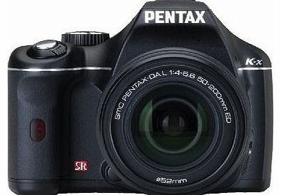 Pentax K-x Digital SLR Camera (Twin Lens Kit 18 - 55mm and 50-200mm) - Black