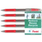 Pentel Case of 12 x Ballpoint Pen -Red