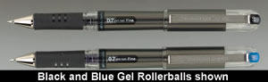 Pentel Hybrid Gel DX Rollerball Pen Rubber Grip
