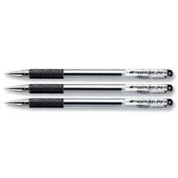 Pentel Hybrid Gel Grip Pen 0.3mm Black Ref