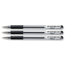 Pentel Hybrid Gel Grip Pen 0.3mm Black Ref
