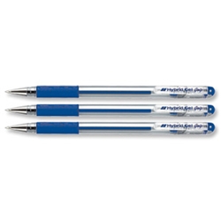 pentel Hybrid Gel Grip Pen 0.3mm Blue Ref