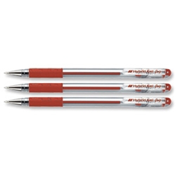 pentel Hybrid Gel Grip Pen 0.3mm Red Ref K116E-B