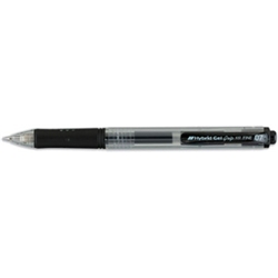 Hybrid Gel Grip Pen Retractable Black Ref