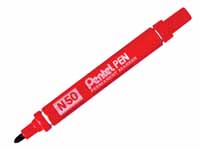 Pentel N50 red bullet tip permanent marker with