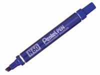 Pentel N60 chisel tip permanent blue marker with