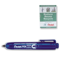 pentel NX50 Permanent Marker Bullet Tip Blue Ref