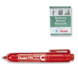 pentel NX50 Permanent Marker Bullet Tip Red Ref