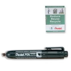 pentel NX60 Permanent Marker Chisel Tip Black