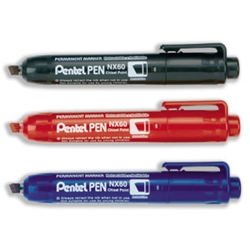 pentel Nx60 Permanent Markers Retractable Chisel