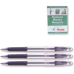 pentel Superb Grip Ball Pen 1.0mm Tip Black Ref