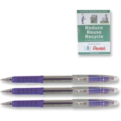 pentel Superb Grip Ball Pen 1.0mm Tip Blue Ref