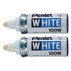 Pentel White Marker X100-W 6mm White Ref X100W
