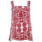 People Tree Centre Pleat Printed Top (Pink/White)