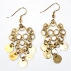 People Tree Diamond Shape Brass Beaten Earrings