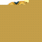 People Tree Fan Eyelet Stripe Beret - Yellow