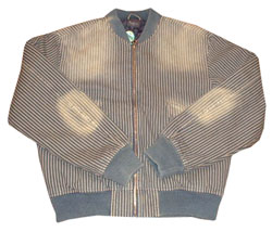 Pepe Jeans Chalkstripe zip thru denim bomber jacket