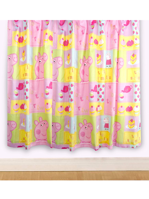 Peppa Pig Cupcake Curtains 54`