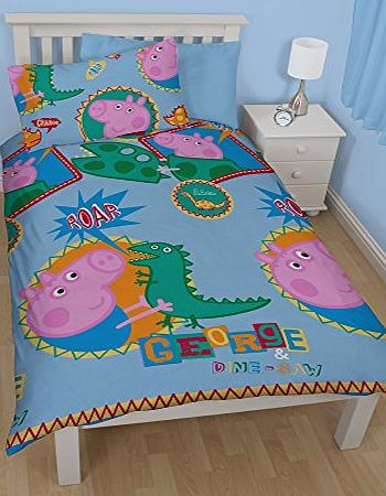 Peppa Pig George Roar Single Duvet Cover and