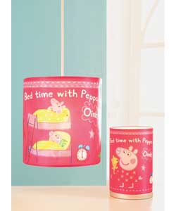 Peppa Pig Lamp and Fabric Pendant Lighting Set