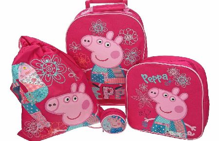 Pink Peppa Pig Luggage Set