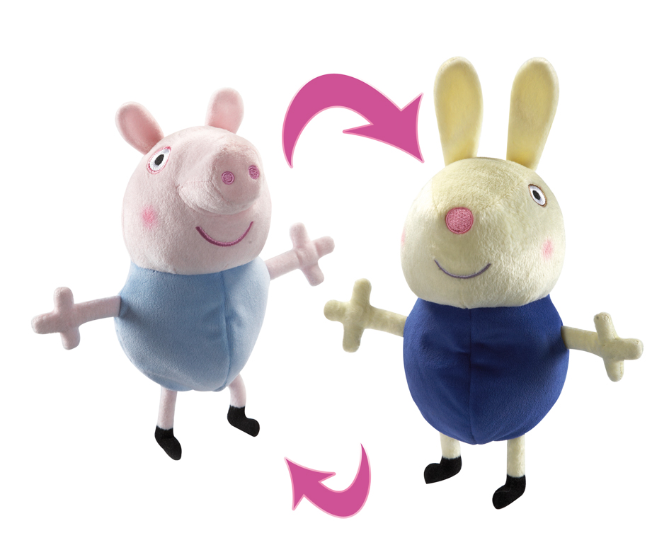 Peppa Pig Reversible Plush - Richard Rabbit