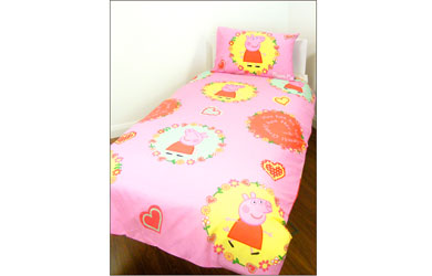 Peppa Pig Spiral Duvet and Pillowcase Set