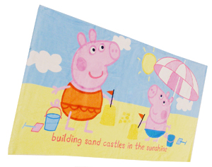 peppa pig `uilding Sand Castles`Towel