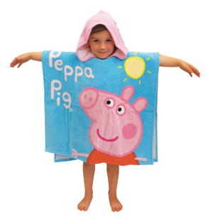 peppa pig `unshine`Hooded Poncho Towel