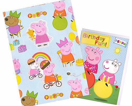 Peppa Pig Wrapping Paper‚ Birthday Card