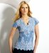 Per Una Short Sleeve Scallop Trim Blouse