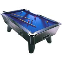 7ft Electronic Coin Op Winner Pool Table (Black Ash)