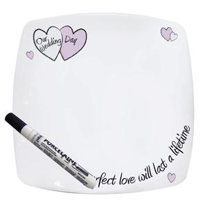 Love Wedding Day Message Plate