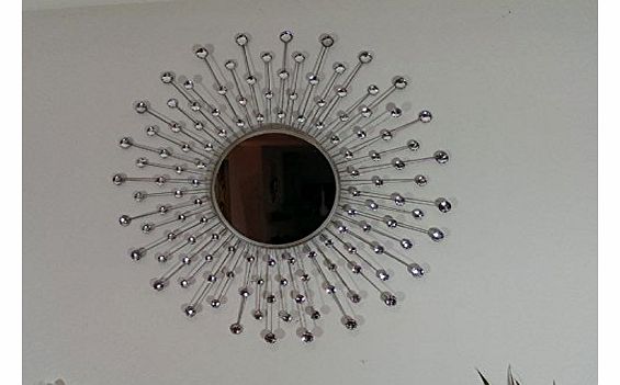 PERFECT PLANTS Large Contemporary Abstract Metal and Enamel Mirror / Wall Art. 76cm