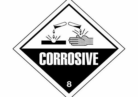 Perfect Safety Signs Hazard Diamond Label Sticker - Class 8 Corrosive Sign