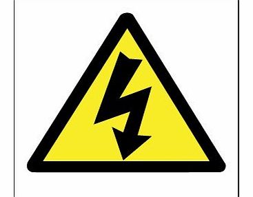Perfect Safety Signs Hazard Sign - Electricity Symbol (1mm Rigid Plastic / 100x100mm)