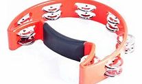 Performance Percussion 1/2 Moon Tambourine Red