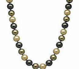 Perldor 1.2cm pearl necklace in black and green